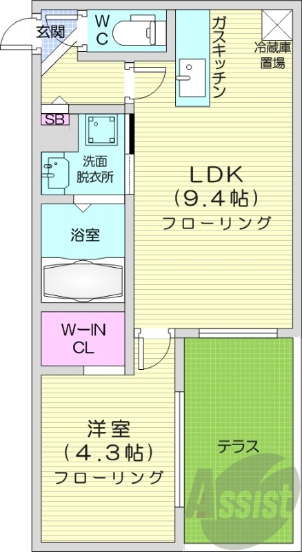 1階の間取り図