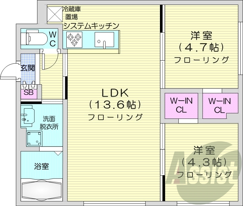 1階の間取り図