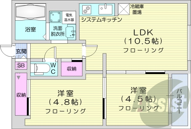 6階の間取り図