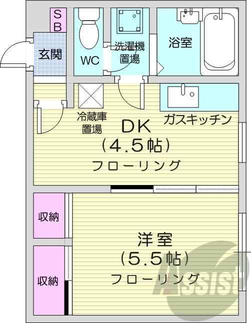 4階の間取り図