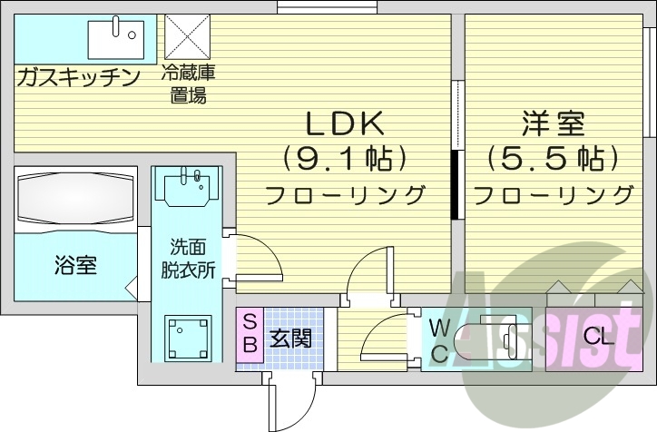 4階の間取り図