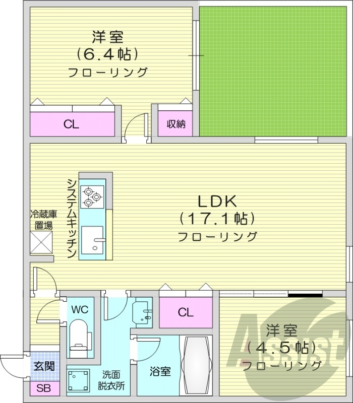 1階の間取り図