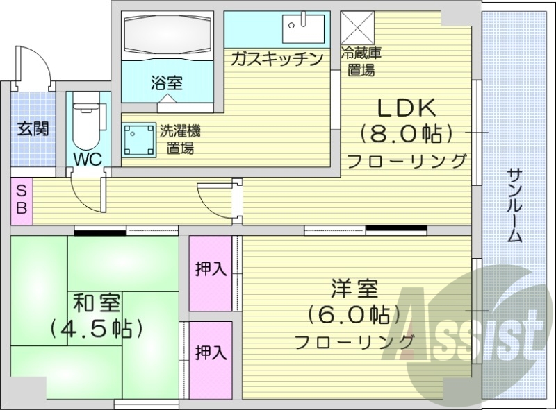 8階の間取り図