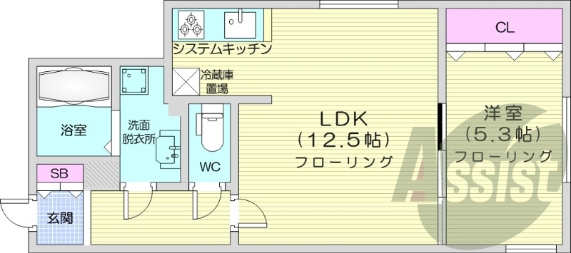 1階の間取り図