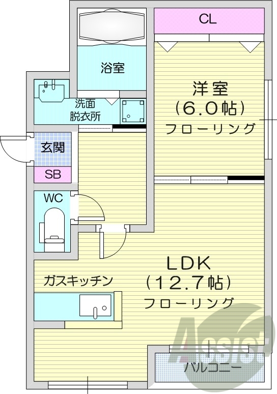 2階の間取り図