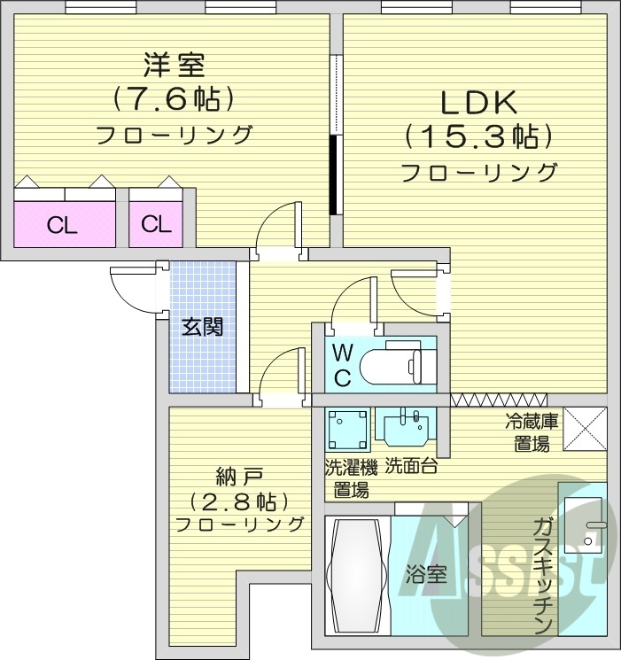 1階の間取り図
