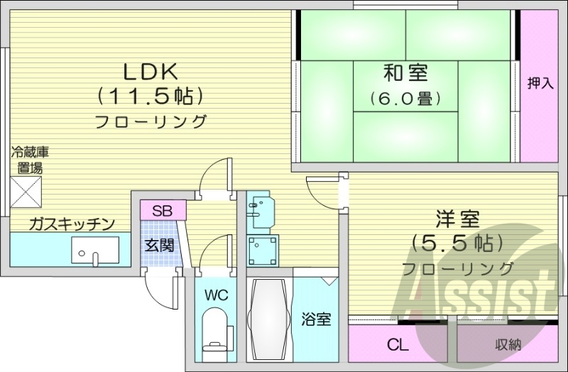 2階の間取り図
