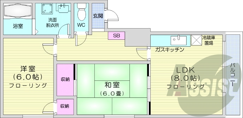 1階の間取り図
