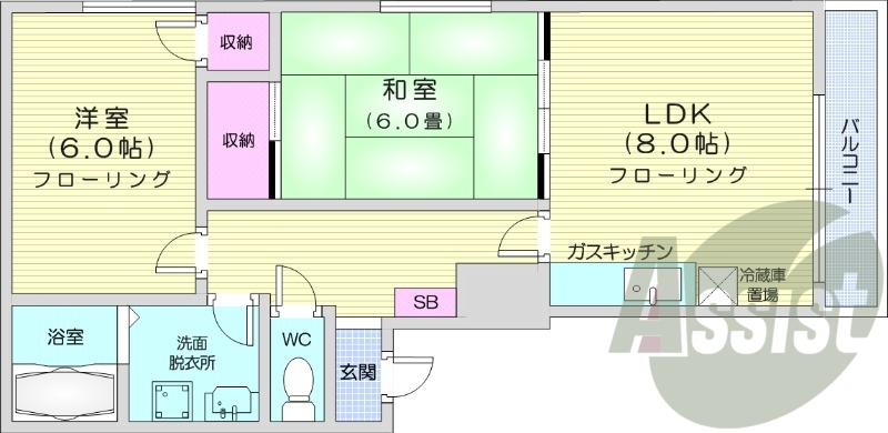 2階の間取り図
