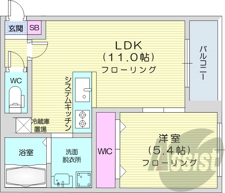 1LDK、エアコン、灯油暖房、ネット無料