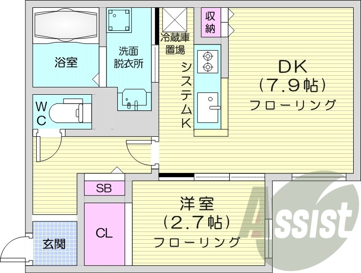 1階の間取り図