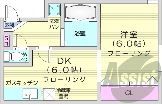 1階の間取り図