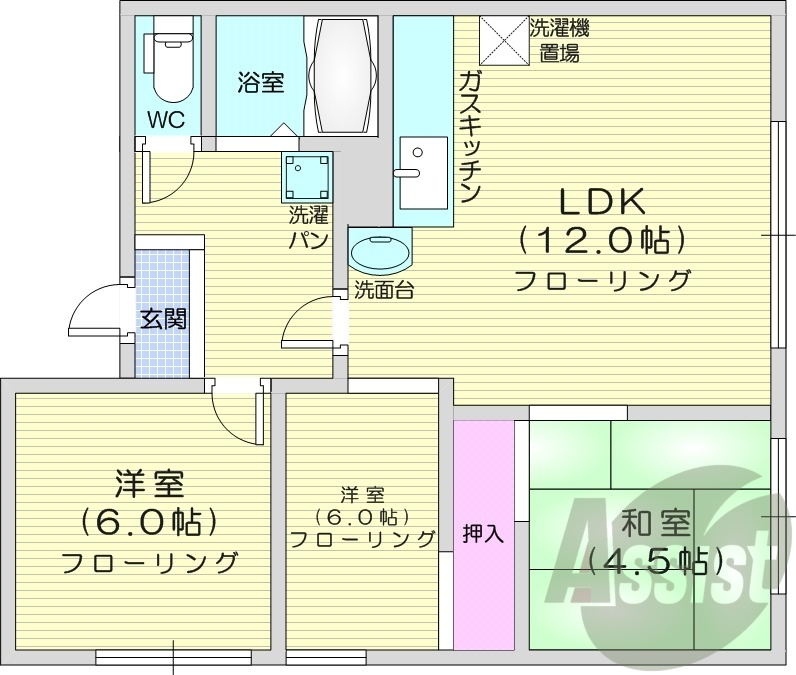 2階の間取り図