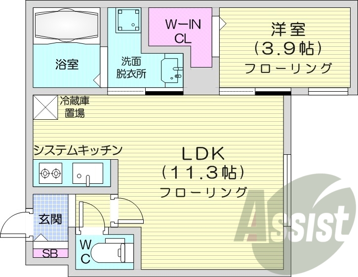 2階の間取り図