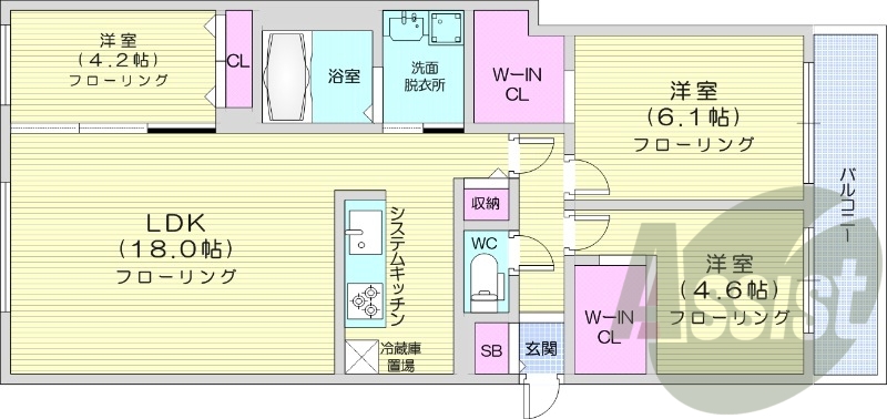 2階の間取り図