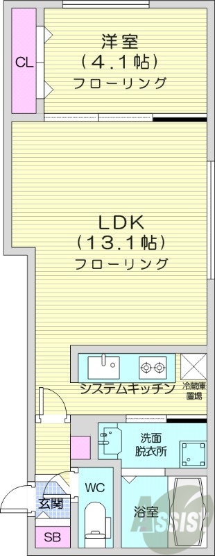 1階の間取り図