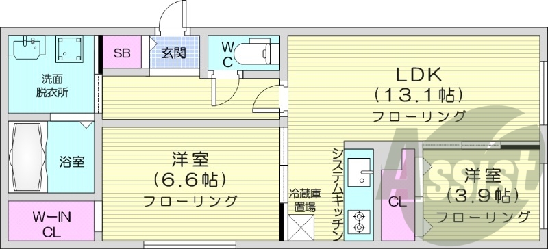 2階の間取り図