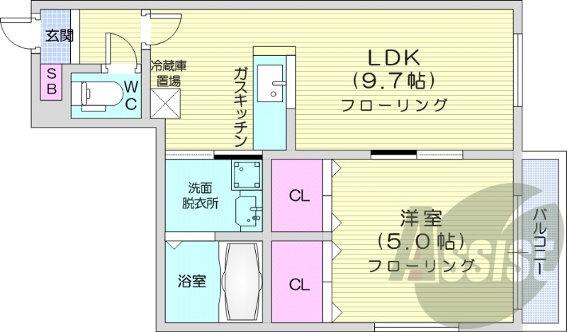 4階の間取り図