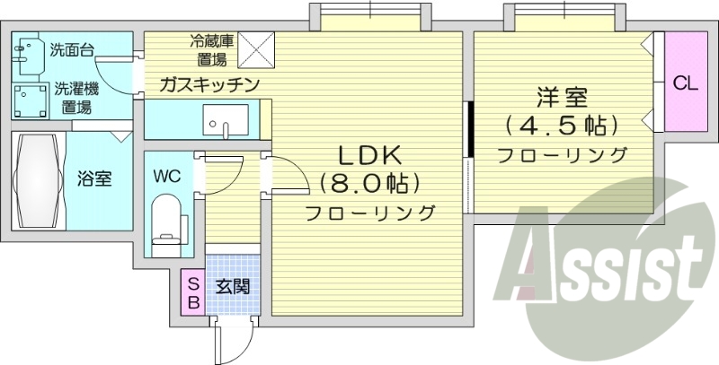1階の間取り図