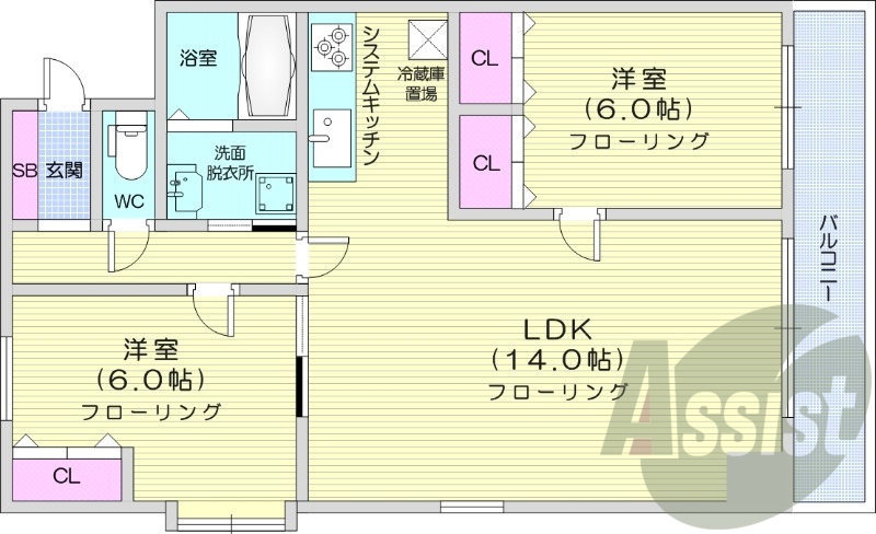 6階の間取り図