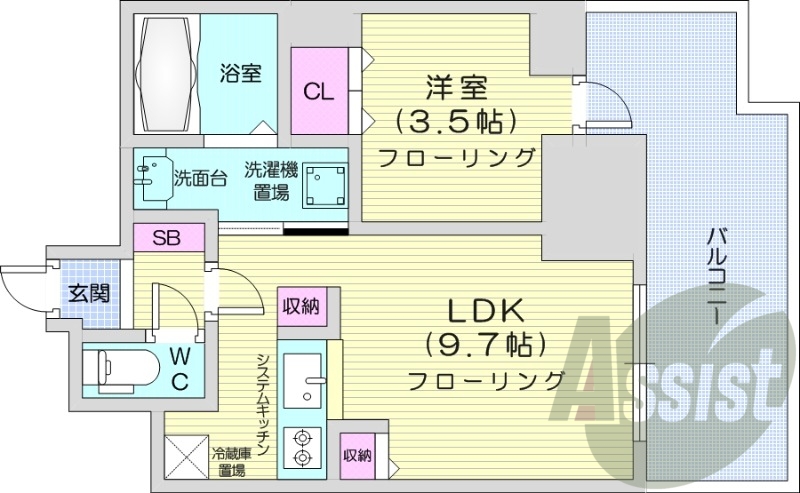 6階の間取り図