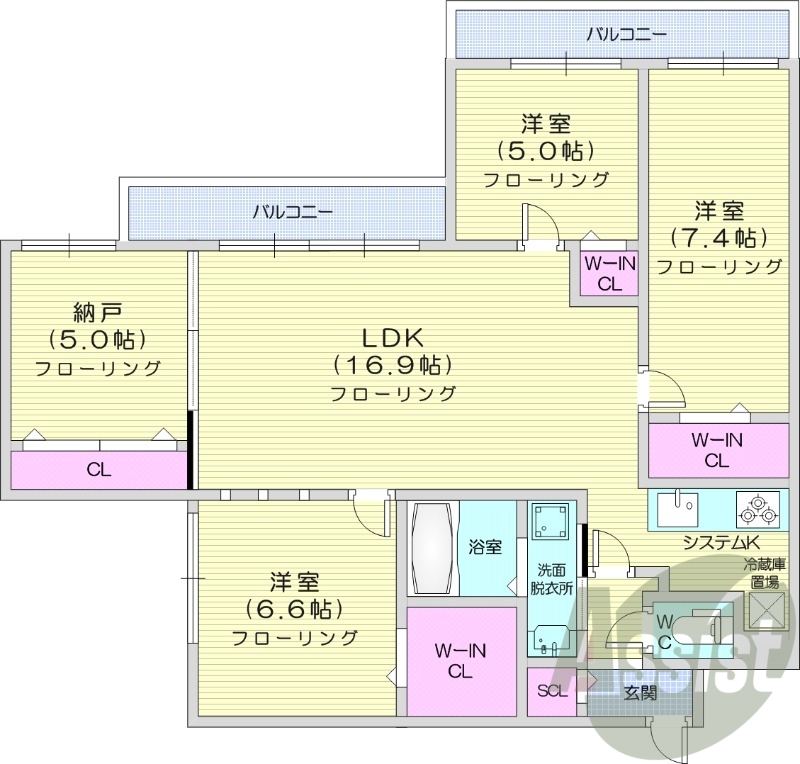 3階の間取り図