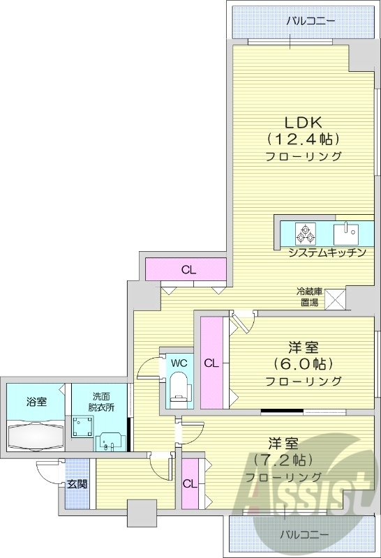 6階の間取り図