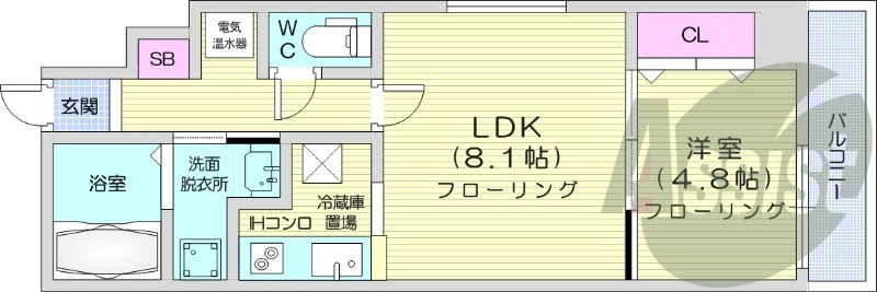 6階の間取り図
