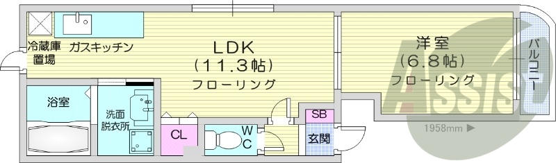 4階の間取り図