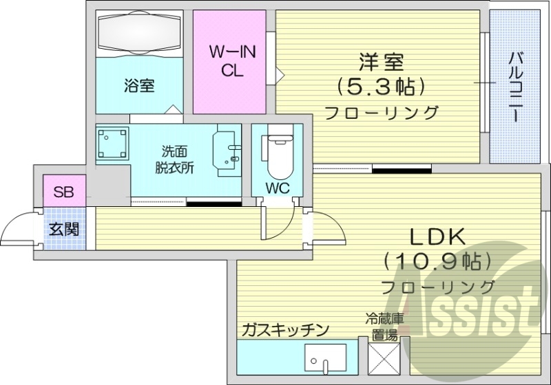 1階の間取り図