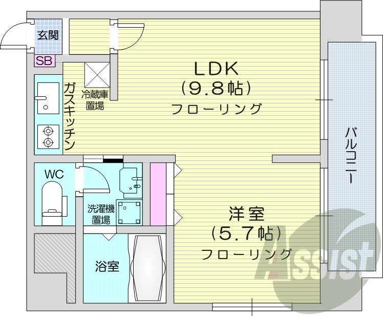 2階の間取り図