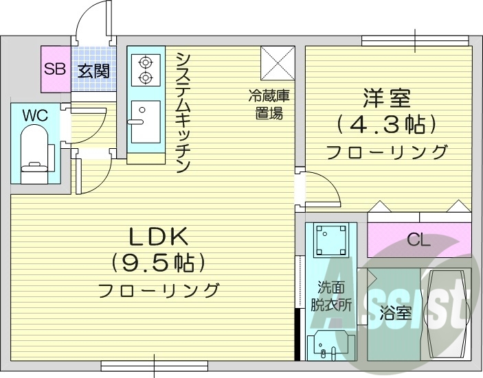 1階の間取り図