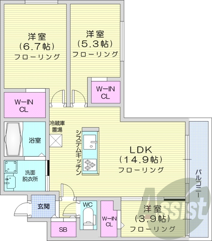 3階の間取り図