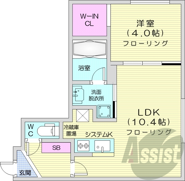 4階の間取り図
