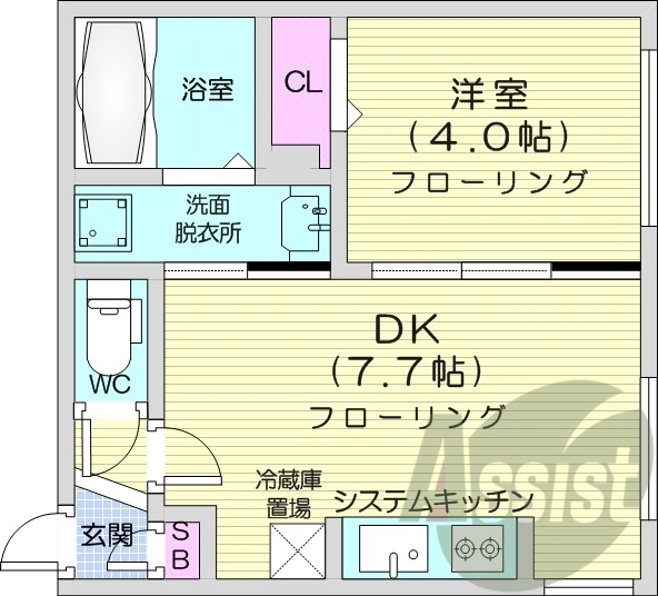 1DK、エアコン、灯油暖房、ネット使用料無料