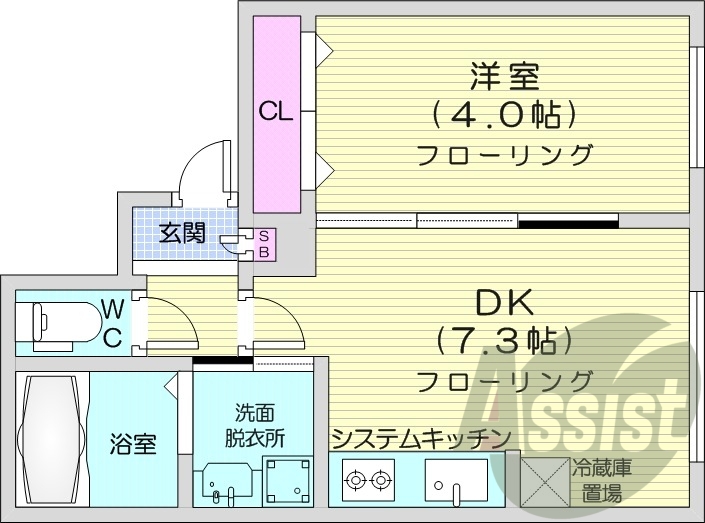 1DK、エアコン、灯油暖房、ネット使用料無料