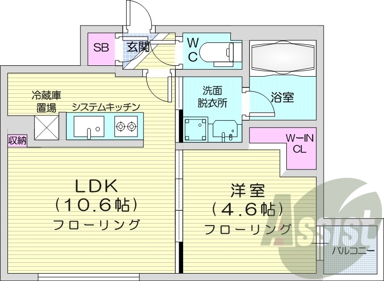 2階の間取り図