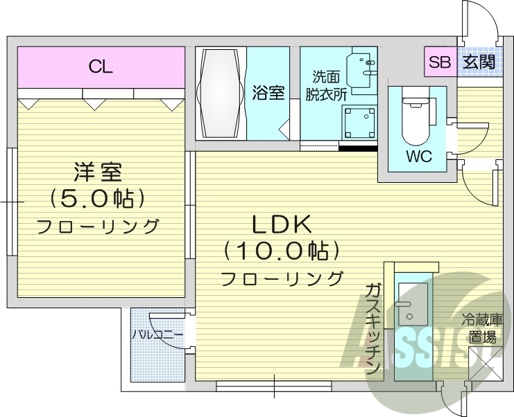4階の間取り図