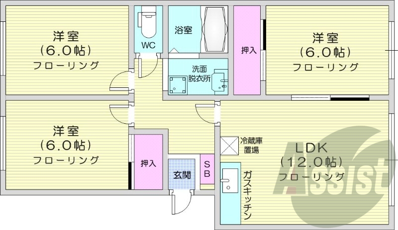 1階の間取り図
