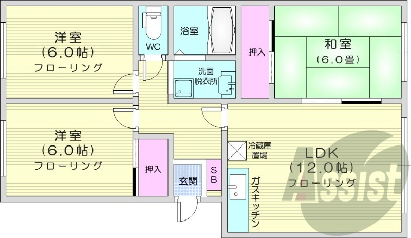 1階の間取り図