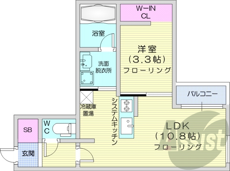 1階の間取り図