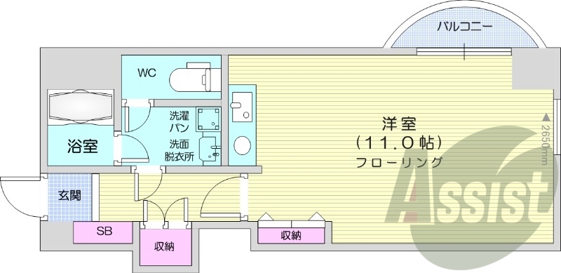 ワンルーム、分譲賃貸、家電付き、オートロック、電気コンロ