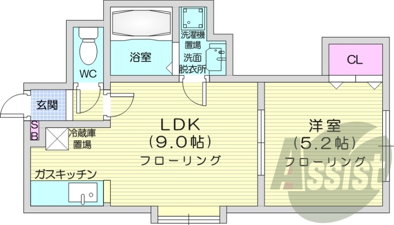 １LDK、TVモニターホン、シャンプードレッサー
