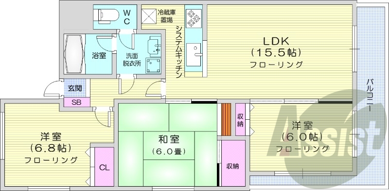 9階の間取り図
