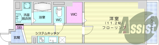 1K、オートロック、オール電化、モニター付きインターホン
