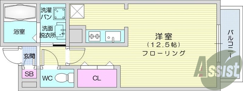 ワンルーム・追い焚き・エアコン・独立洗面台・デジタル機―