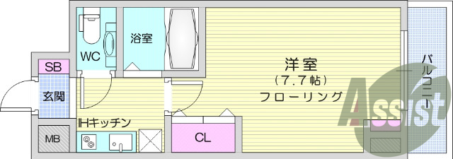 １Ｋ、セパレート、オール電化、クローゼット、オートロック