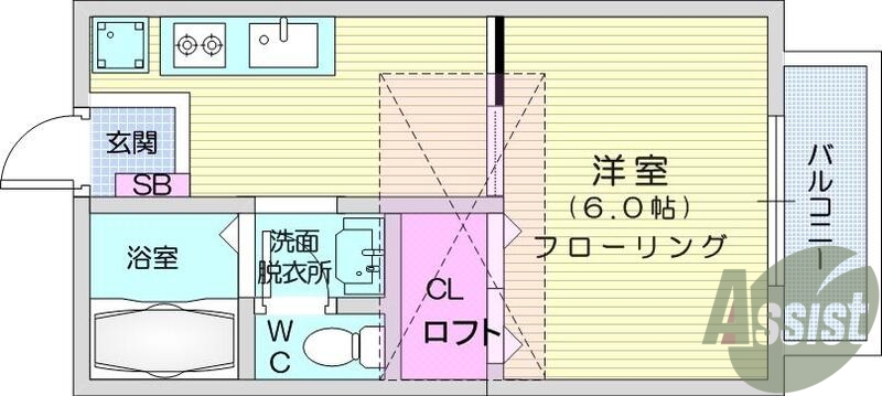 １Ｋ、システムキッチン、ＴＶつきインターホン、温水洗浄便座