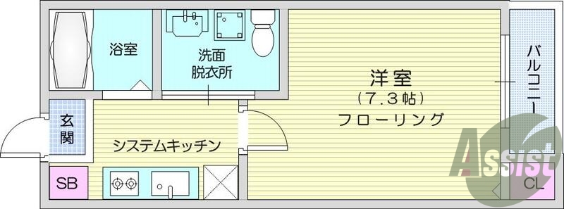 １K、追い焚き機能、オートロック、バストイレ別、エアコン