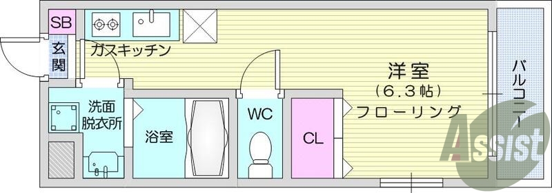 1K、追炊き機能、エアコン、オートロック付き、温水洗浄便座